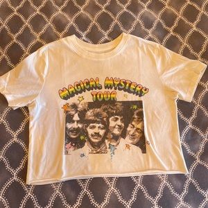 Beatles Cropped Band Tee